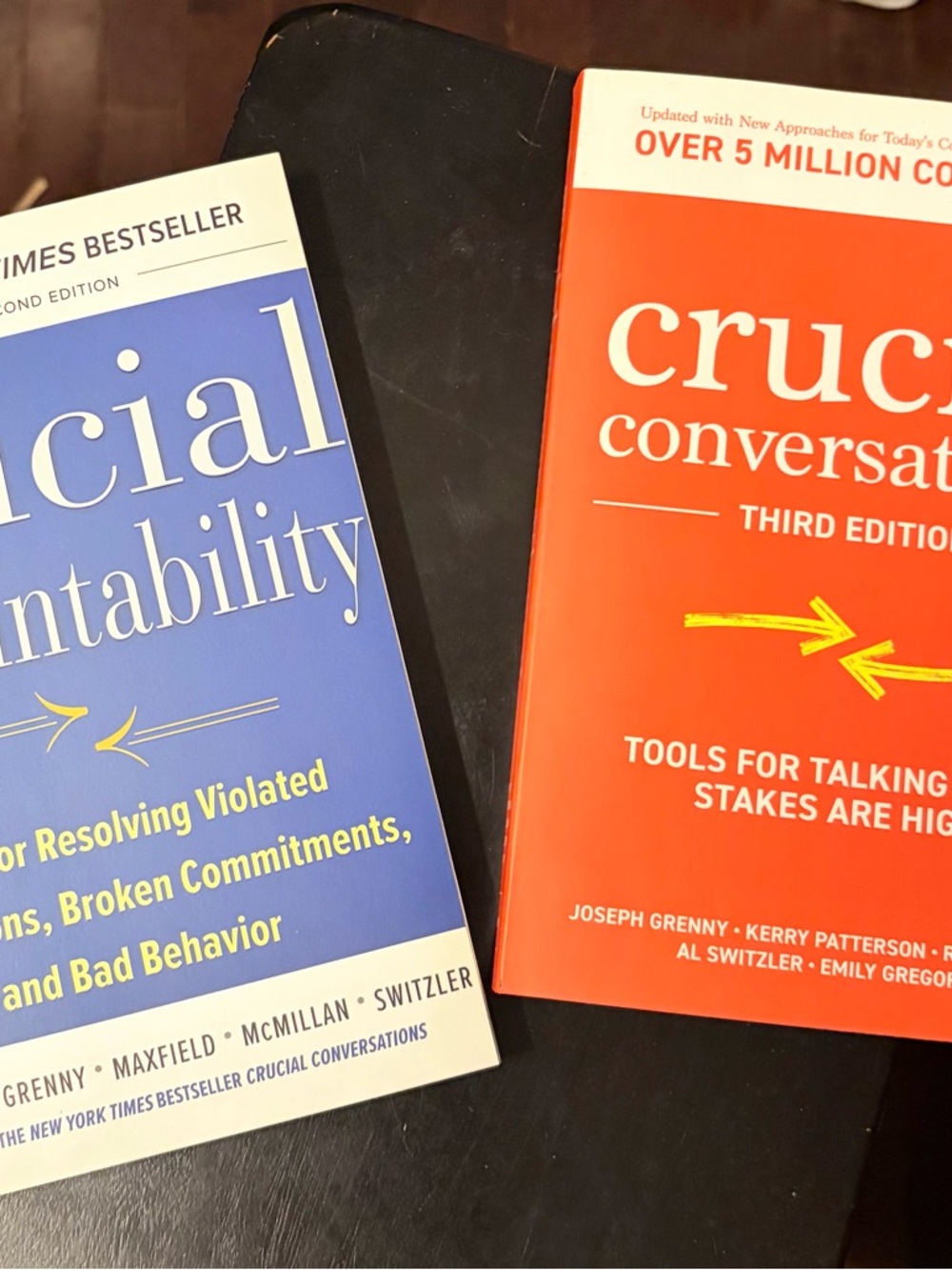 Pair of Nonfiction Paperback Books - Blue & Orange Covers